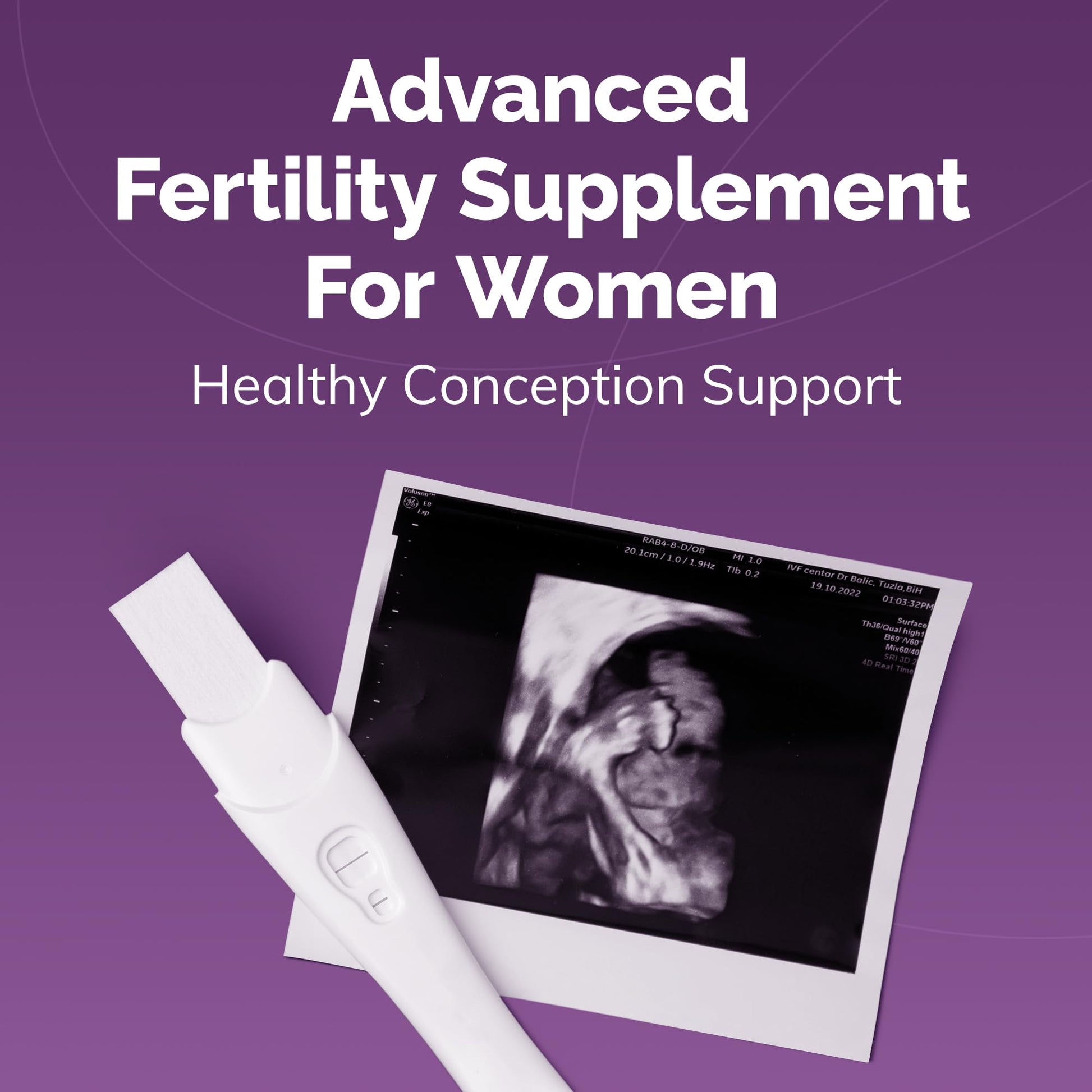 CONCEIVE PLUS Womens Fertility Support – Prenatal Multivitamin for Trying to Get Pregnant – Conception Blend, Hormonal Balance, Folate, Zinc, Thiamin, Riboflavin, Biotin – Non-GMO, Vegan – 30 Days - Maple Wellness Supplements