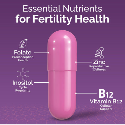 CONCEIVE PLUS Womens Fertility Support – Prenatal Multivitamin for Trying to Get Pregnant – Conception Blend, Hormonal Balance, Folate, Zinc, Thiamin, Riboflavin, Biotin – Non-GMO, Vegan – 30 Days - Maple Wellness Supplements