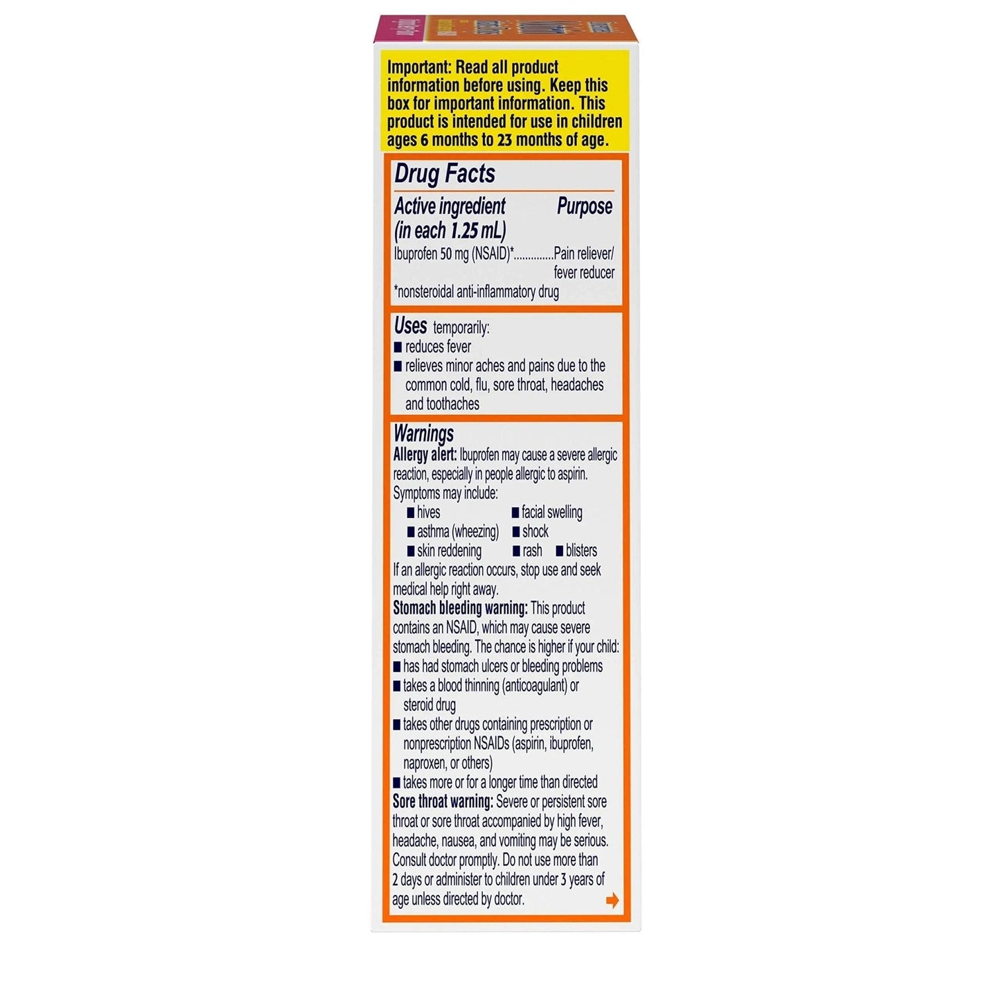 Concentrated Motrin Aspirin, 0.5 Fluid Ounce - Maple Wellness Supplements