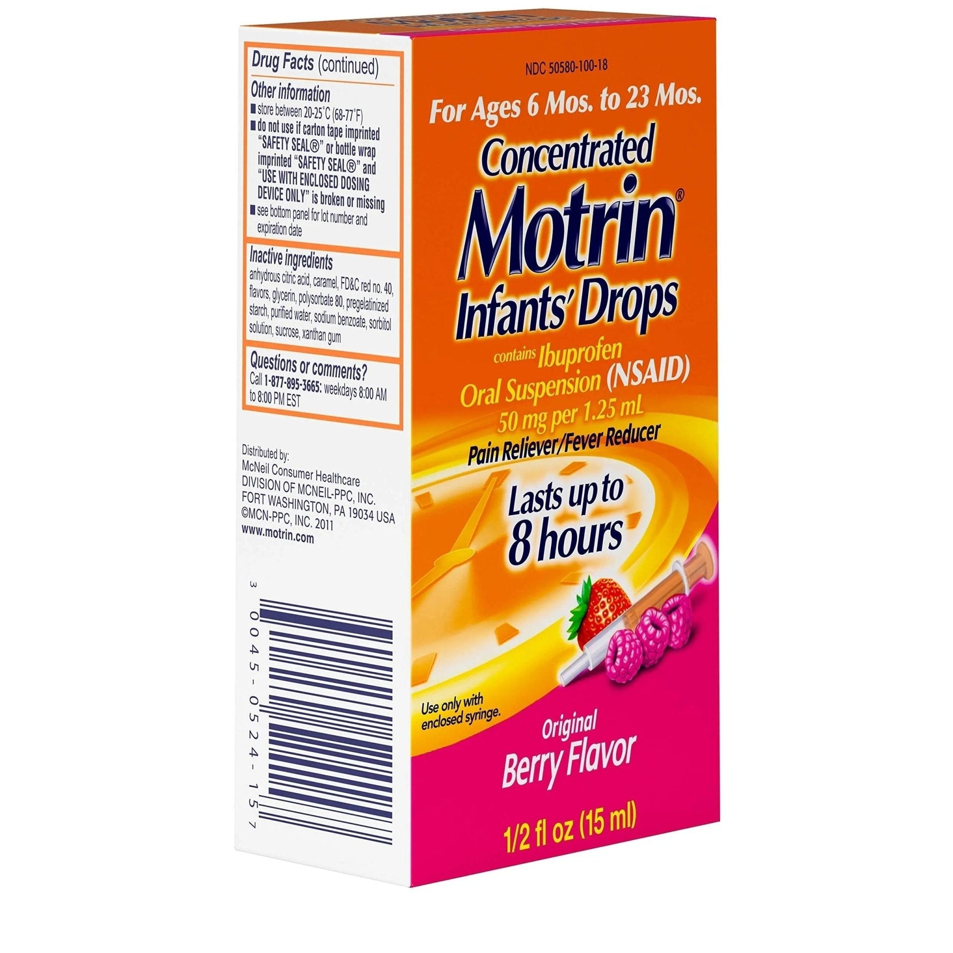 Concentrated Motrin Aspirin, 0.5 Fluid Ounce - Maple Wellness Supplements