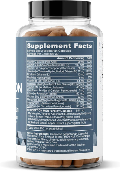 Conception for Him and Vital Liver Bundle - Male Fertility Booster & Prenatal Supplement + 9-in-1 Liver Support - Maple Wellness Supplements