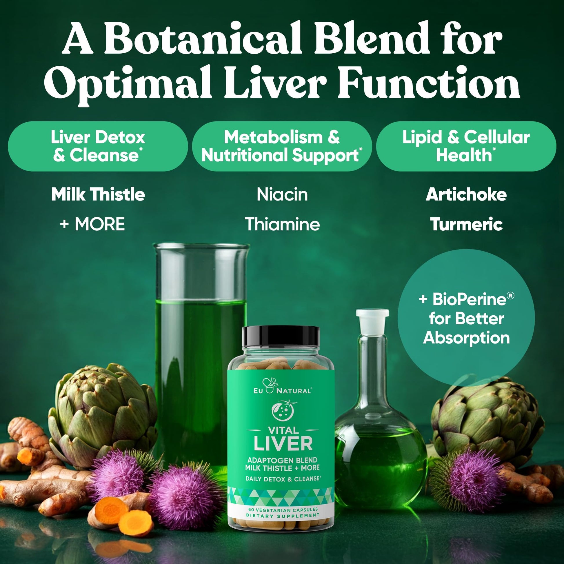 Conception for Him and Vital Liver Bundle - Male Fertility Booster & Prenatal Supplement + 9-in-1 Liver Support - Maple Wellness Supplements