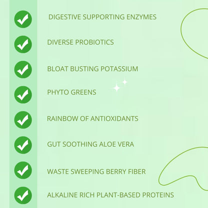 Consult Health Gut-Duction Bloat Control – Gut Health Support Superfood Formula – Plant Based Proteins - Probiotics – Powder Drink Mix – 28 Servings – 9.9 oz. - Maple Wellness Supplements