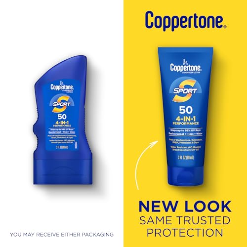 Coppertone SPORT Sunscreen Lotion Broad Spectrum SPF 50 (3 Fluid Ounce) (Packaging may vary) - Maple Wellness Supplements