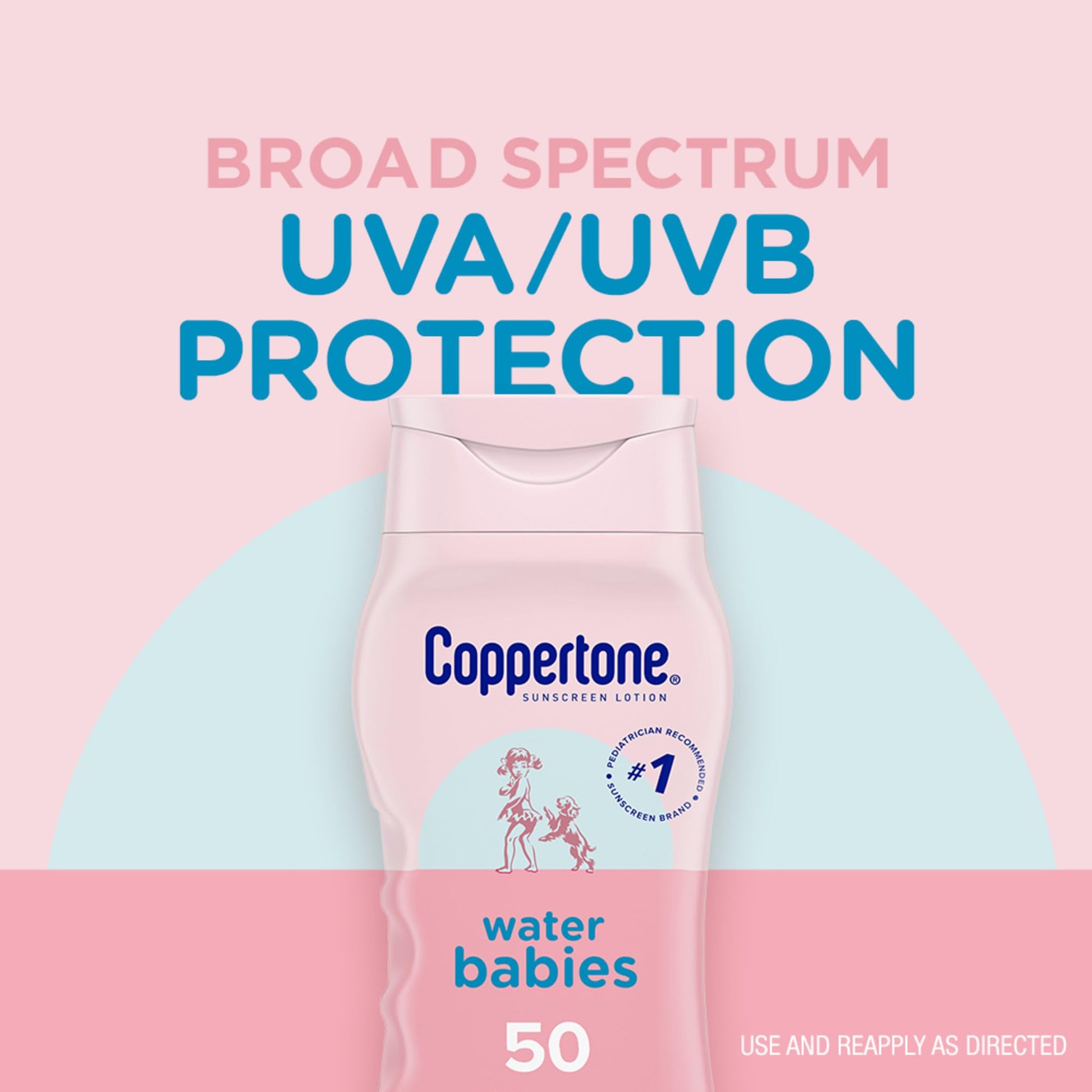 Coppertone WaterBabies Baby Sunscreen Lotion SPF 50, Hypoallergenic Sunscreen for Babies, Water Resistant - Maple Wellness Supplements