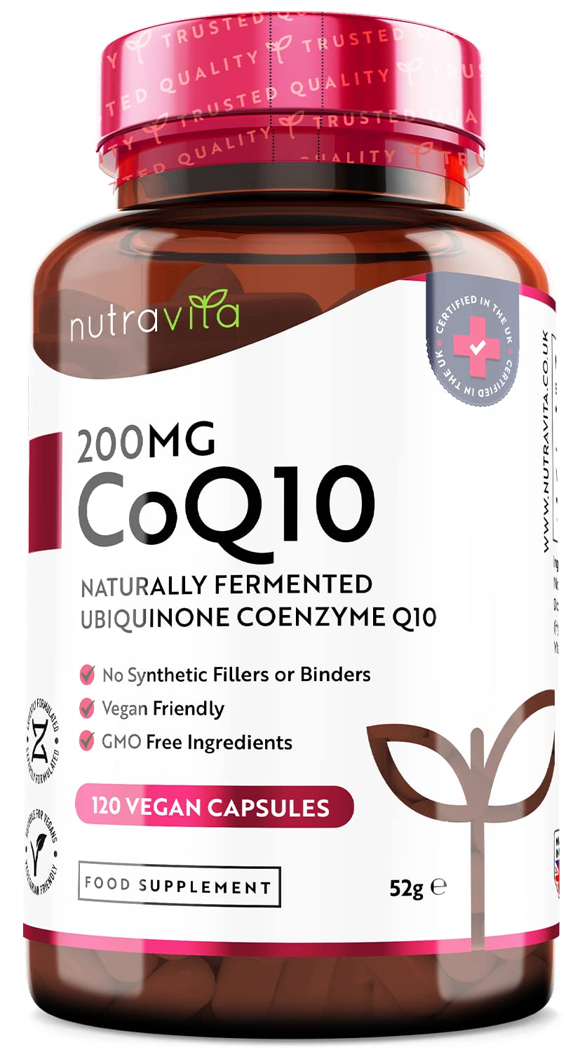 CoQ10 200mg - 120 Vegan Capsules of High Strength Co Enzyme Q10 (4 Months Supply) - Maple Wellness Supplements