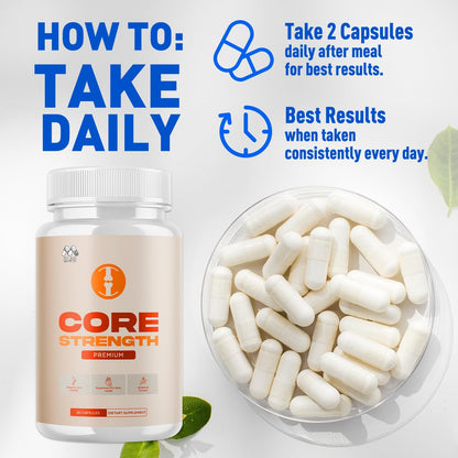 Core Strength Supplement for Joint Support, Official Core Strength Joint Pills with All Natural Ingredients, Advanced Overall Health and Wellness Support - Maple Wellness Supplements