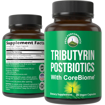 CoreBiome Tributyrin Postbiotic Supplement Clinically Tested for Gut Health. More Effective Than Sodium Butyrate Capsules. High Bioavailability Post Biotics for Digestive, Leaky Gut, Colon, Microbiome - Maple Wellness Supplements