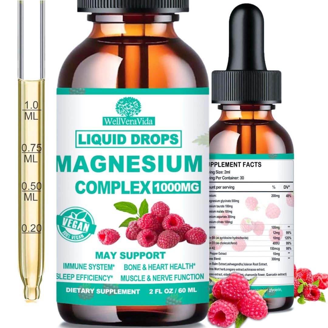 Cortisol Detox for Women & Men w. Super Calm 16-in-1 Magnesium, Theanine, Ashwagandha, St Johns Wort, Lemon Balm, Cortisol Wellness Liquid Drops for Balanced Cortisol, Harmone Balanced & Relaxation - Maple Wellness Supplements