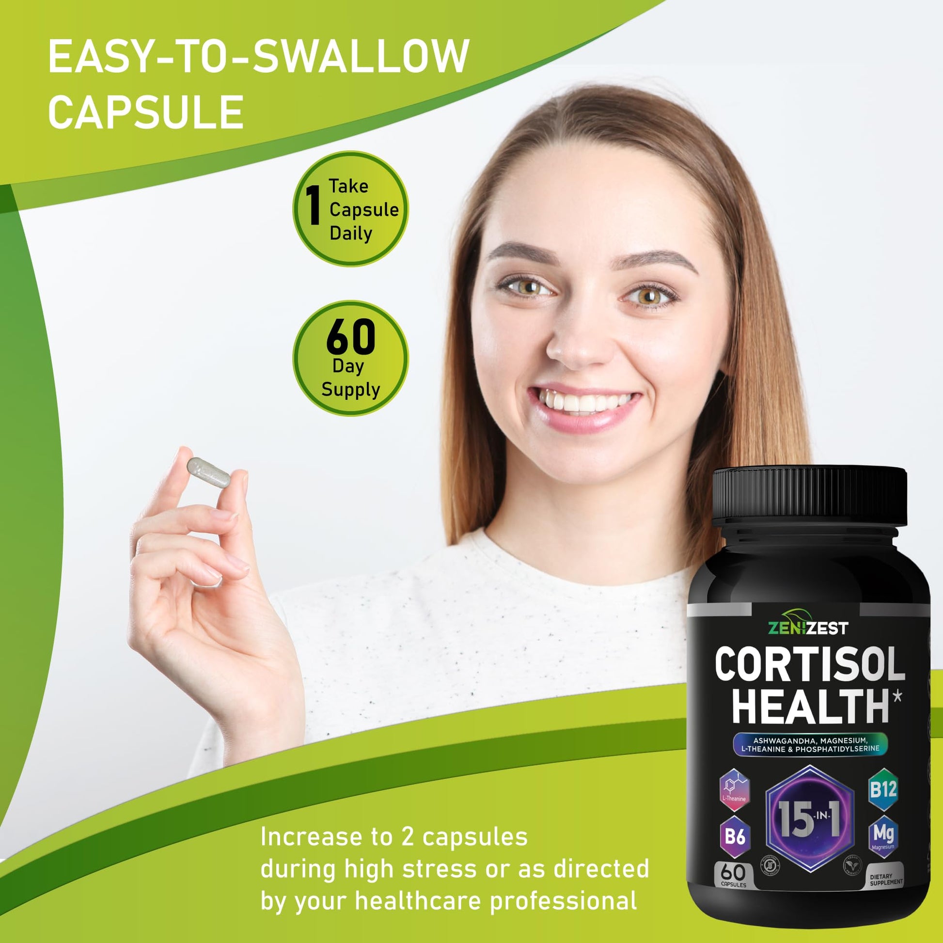 Cortisol Detox Supplement for Women Men - Control & Lower High Cortisol Level - Adrenal Health Balance Cleanse Sleep Stress Support - Magnesium Ashwagandha L-Theanine Cortisol Blocker Reducer - Maple Wellness Supplements