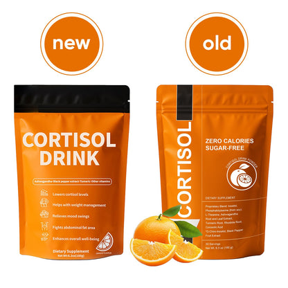 Cortisol Drink Mix | Cortisol Supplements for Women & Men | Ashwagandha, L-Theanine, Turmeric Root, Black Pepper Extract, Healthy Cortisol Levels, Mental Clarity - Maple Wellness Supplements