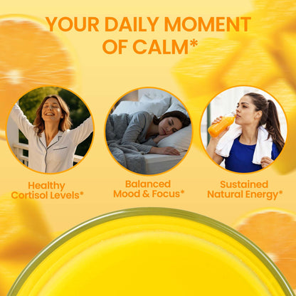 Cortisol Drink Powder, Cortisol Supplements for Women | Magnesium Glycinate, Ashwagandha, L-Theanine & Lion’s Mane | Relaxation, Focus & Stress Balance | Mango Orange Flavor | 30 Servings - Maple Wellness Supplements