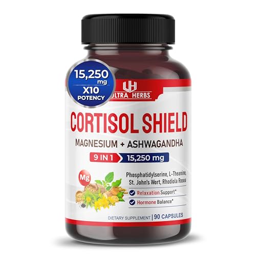 CORTISOL SHIELD 9 IN 1 - 15,250mg Magnesium + Ashwagandha with Phosphatidylserine - Maple Wellness Supplements