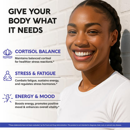 Cortisol Supplement for Women - Holy Basil | Ashwagandha | Rhodiola | L-Theanine - Plant-Based Hormone Balance - Mood, Focus & Sleep Support - Made in USA - Maple Wellness Supplements