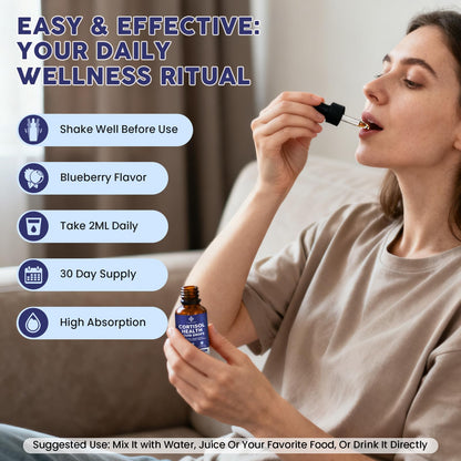 Cortisol Supplements for Women - Cortisol Manager Liquid Drops with Magnesium, Ashwagandha & Rhodiola rosea, L-theanine - Promotes Relaxation & Better Sleep, Mood, Blueberry Flavors, 1FL.OZ(2PC) - Maple Wellness Supplements