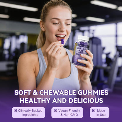 Cortisol Supplements for Women & Men 20-in-1 Cortisol Gummies with Ashwagandha Rhodiola Rosea Magnesium Phosphatidylserine Calm Focus Mood Support Healthy Cortisol Levels 30 Day Supply - Maple Wellness Supplements