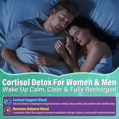 Cortisol Supplements for Women & Men, Cortisol Reducer Gummies w/ Magnesium, Ashwagandha, L-Theanine, Rhodiola, Reishi, 24 IN 1 Cortisol Detox Manager for Calm Mood, Focus & Relaxation,Vegan, 120 Cts - Maple Wellness Supplements