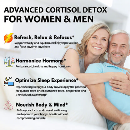 Cortisol Supplements for Women & Men, Cortisol Reducer Manager Detox Liquid Drops Extra Strength Magnesium Glycinate 200mg, L-Theanine & Ashwagandha丨Hormone Balance, Relaxation & Recess Mood - Maple Wellness Supplements
