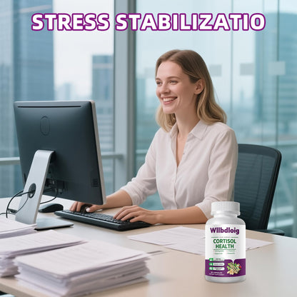 Cortisol Supplements for Women Men, High Cortisol Reducer Health, Detox Cortisol Manager for Stress Relief ,Mood and Sleep with Ashwagandha, L-Theanine, Lower and Control - Non-GMO,Vegan 60 Capsules - Maple Wellness Supplements