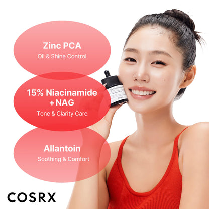 COSRX 15% Niacinamide Face Serum, 0.67 fl oz, Pore Minimizer Serum for Face, Even Skin Tone, Korean Skin Care - Maple Wellness Supplements