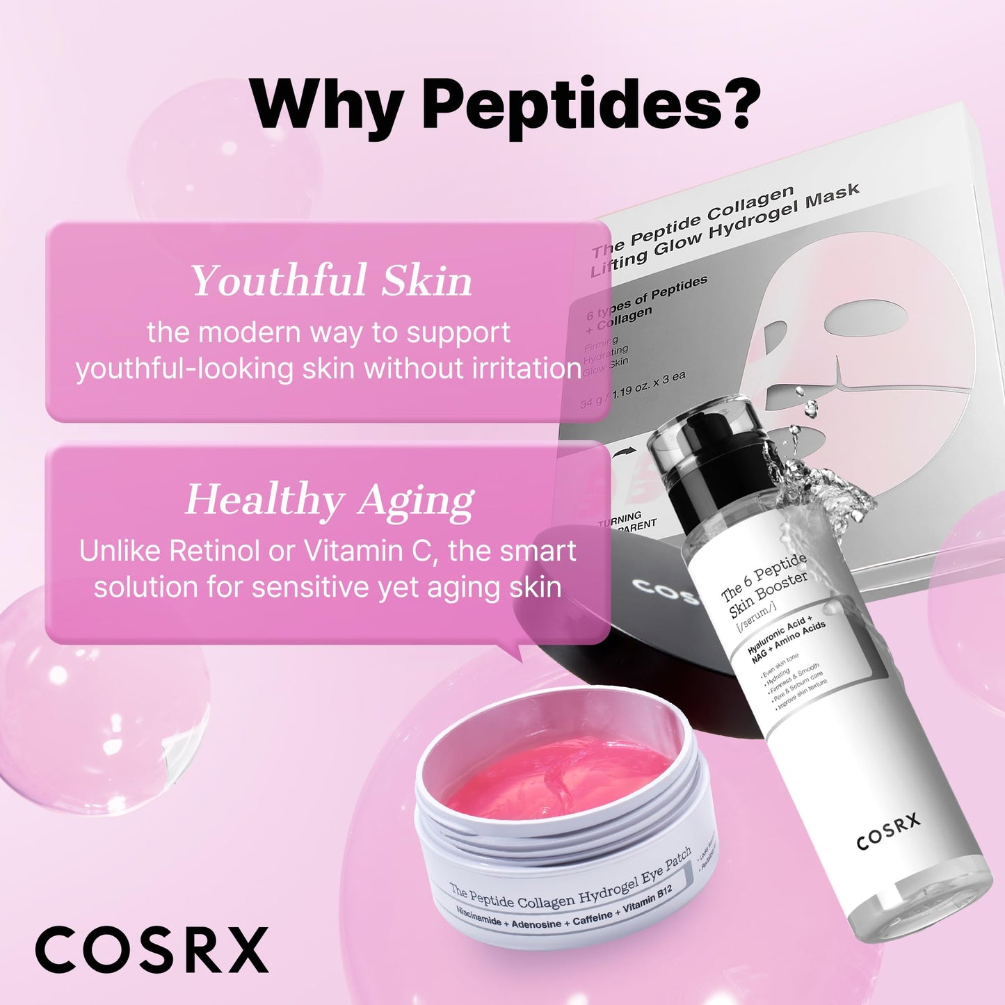 COSRX 6X Peptide Collagen Booster Toner Serum with Copper Peptides, Niacinamide & Hyaluronic Acid Skin Renewal Boosting - Maple Wellness Supplements