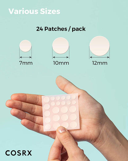 COSRX Acne Pimple Patch (96) Absorbing Hydrocolloid Original 3 Size Patches for Blemishes and Zits Cover - Maple Wellness Supplements