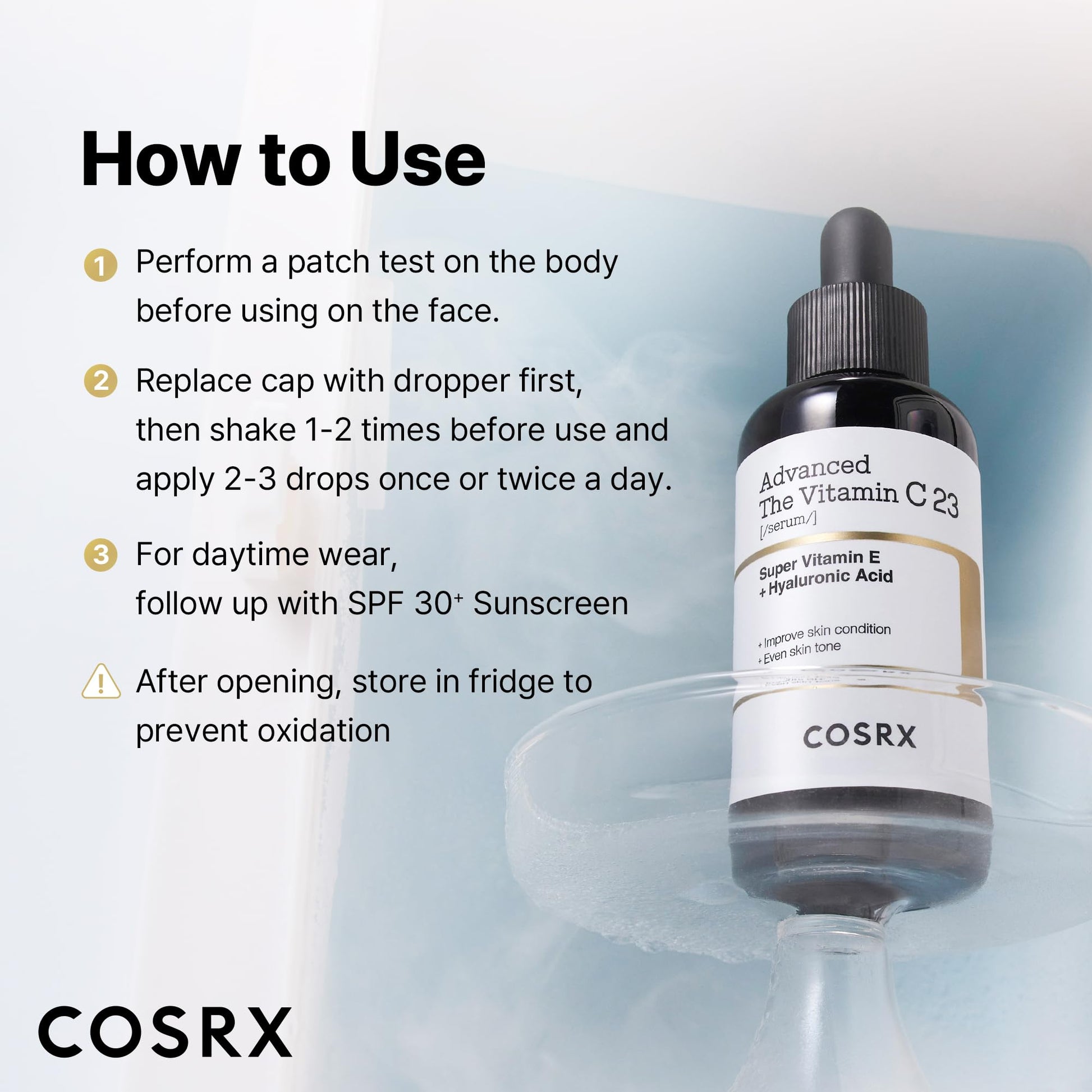 COSRX Advanced Pure Vitamin C 23% Serum with Vitamin E & Glutathione, Korean Vitamin C Serum for Fine Lines, Uneven Skin Tone & Dull Skin, 0.7oz, Korean Skin Care, Mothers Day Gifts for Mom & Wife - Maple Wellness Supplements