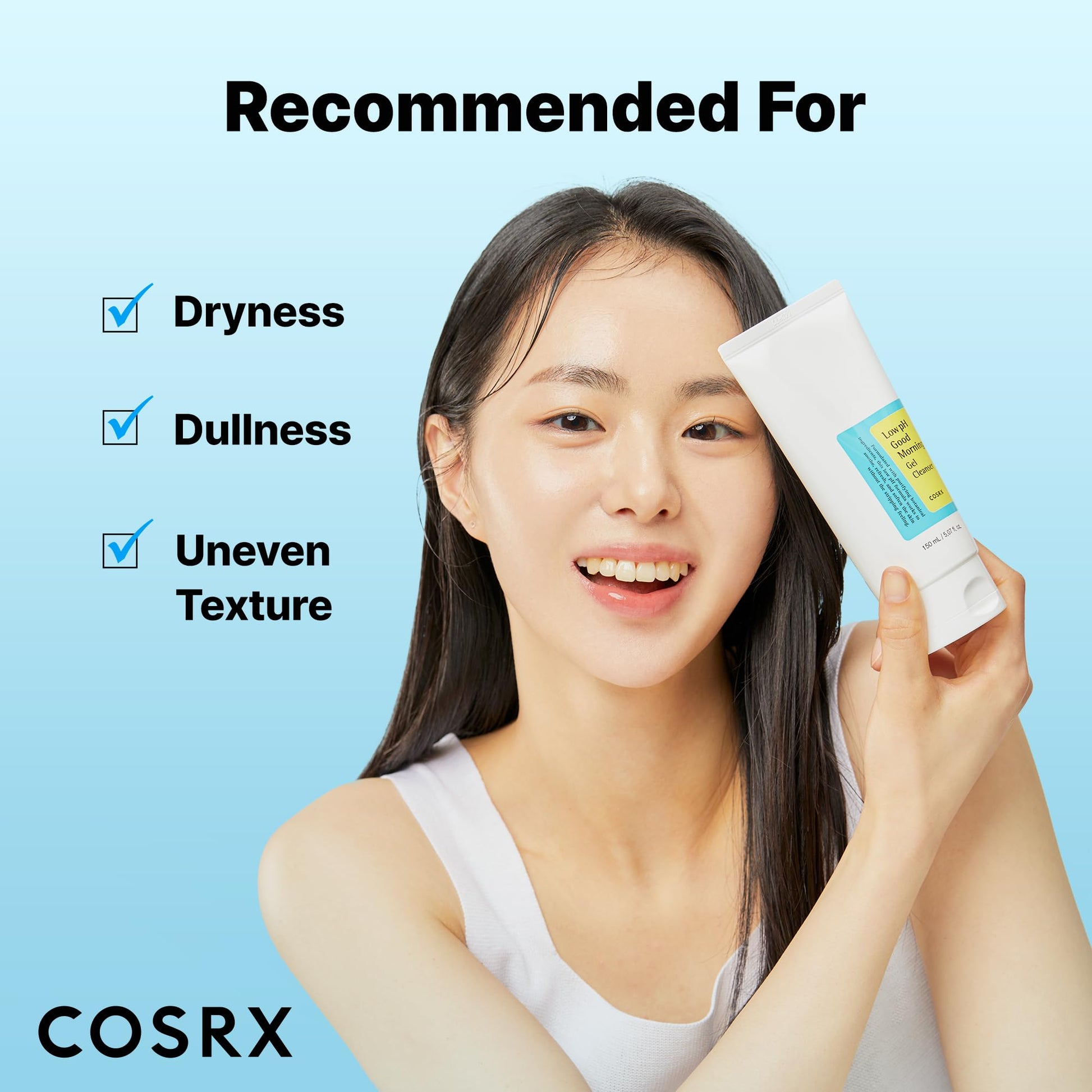 COSRX Low pH Good Morning Gel Face Cleanser, 5.07 fl oz, BHA Face Wash, Daily Mild Face Cleanser for Sensitive Skin - Maple Wellness Supplements