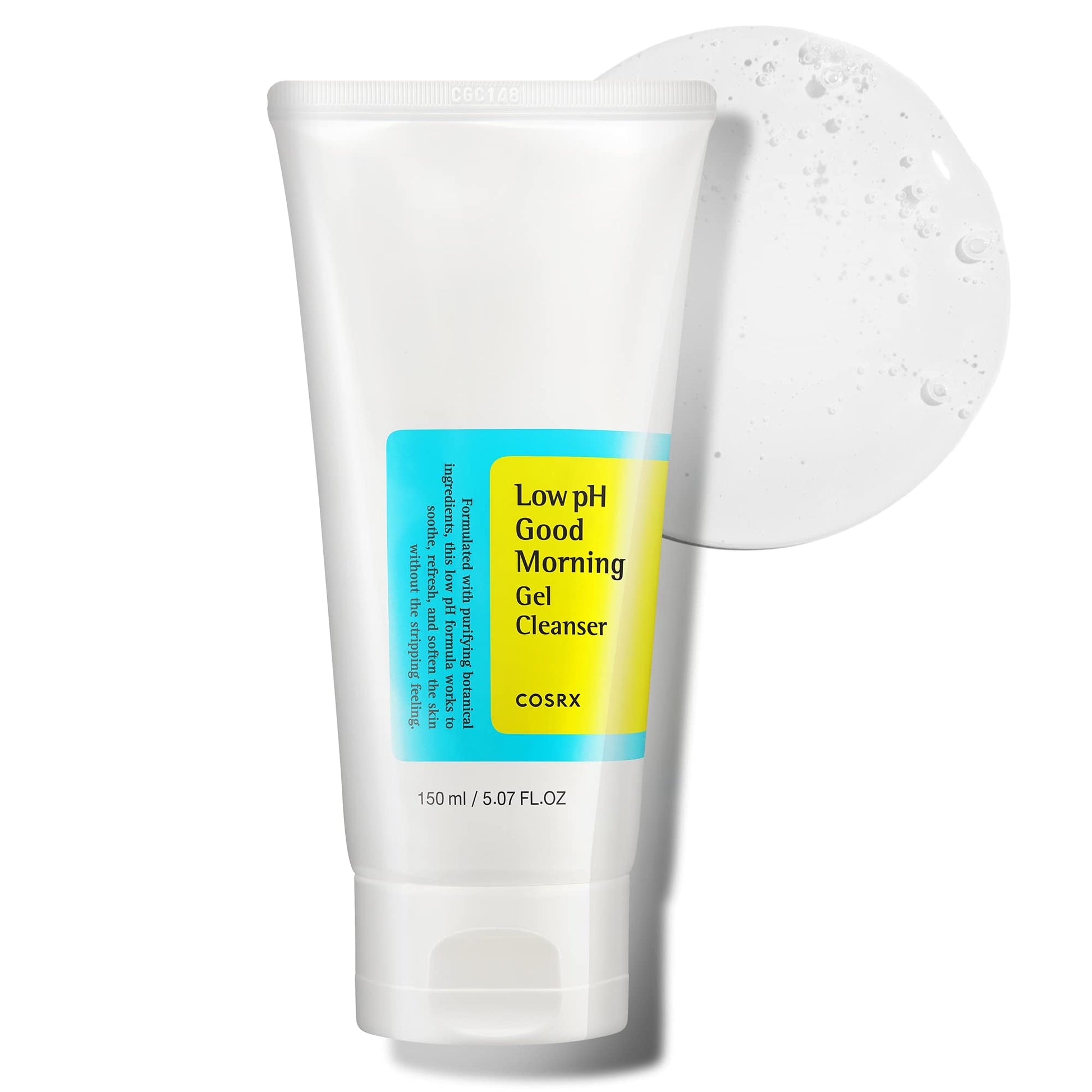 COSRX Low pH Good Morning Gel Face Cleanser, 5.07 fl oz, BHA Face Wash, Daily Mild Face Cleanser for Sensitive Skin - Maple Wellness Supplements