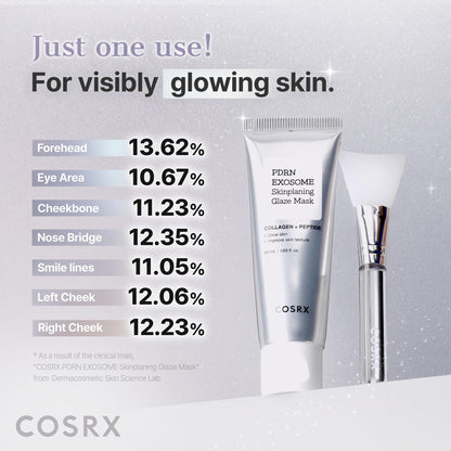 COSRX PDRN EXOSOME Glaze Wrapping Mask with SALMON DNA PDRN, Easy Peel-Off Overnight Mask for Glass Skin, Firmness - Maple Wellness Supplements
