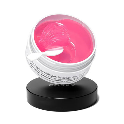 COSRX Pink Peptides Collagen Hydrogel Eye Patch for Puffy Eyes and Dark Circles, Under Eye Mask, 60 Under Eye Patches, Korean Skin Care - Maple Wellness Supplements