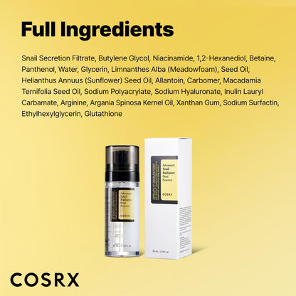COSRX Snail Mucin 74% + Niacinamide 5% Dual Essence, Anti Aging Face Serum for Dull Skin, Sensitive Skin, Korean Skin Care, 2.70 fl.oz / 80ml - Maple Wellness Supplements