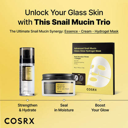 COSRX Snail Mucin 74% + Niacinamide 5% Dual Essence, Anti Aging Face Serum for Dull Skin, Sensitive Skin, Korean Skin Care, 2.70 fl.oz / 80ml - Maple Wellness Supplements