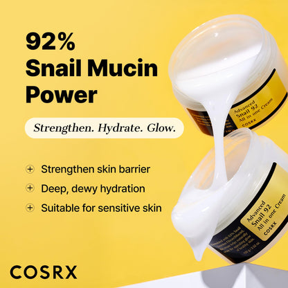 COSRX Snail Mucin 92% Face Moisturizer, 3.52 Oz, Lightweight Moisturing Cream for Soft - Maple Wellness Supplements