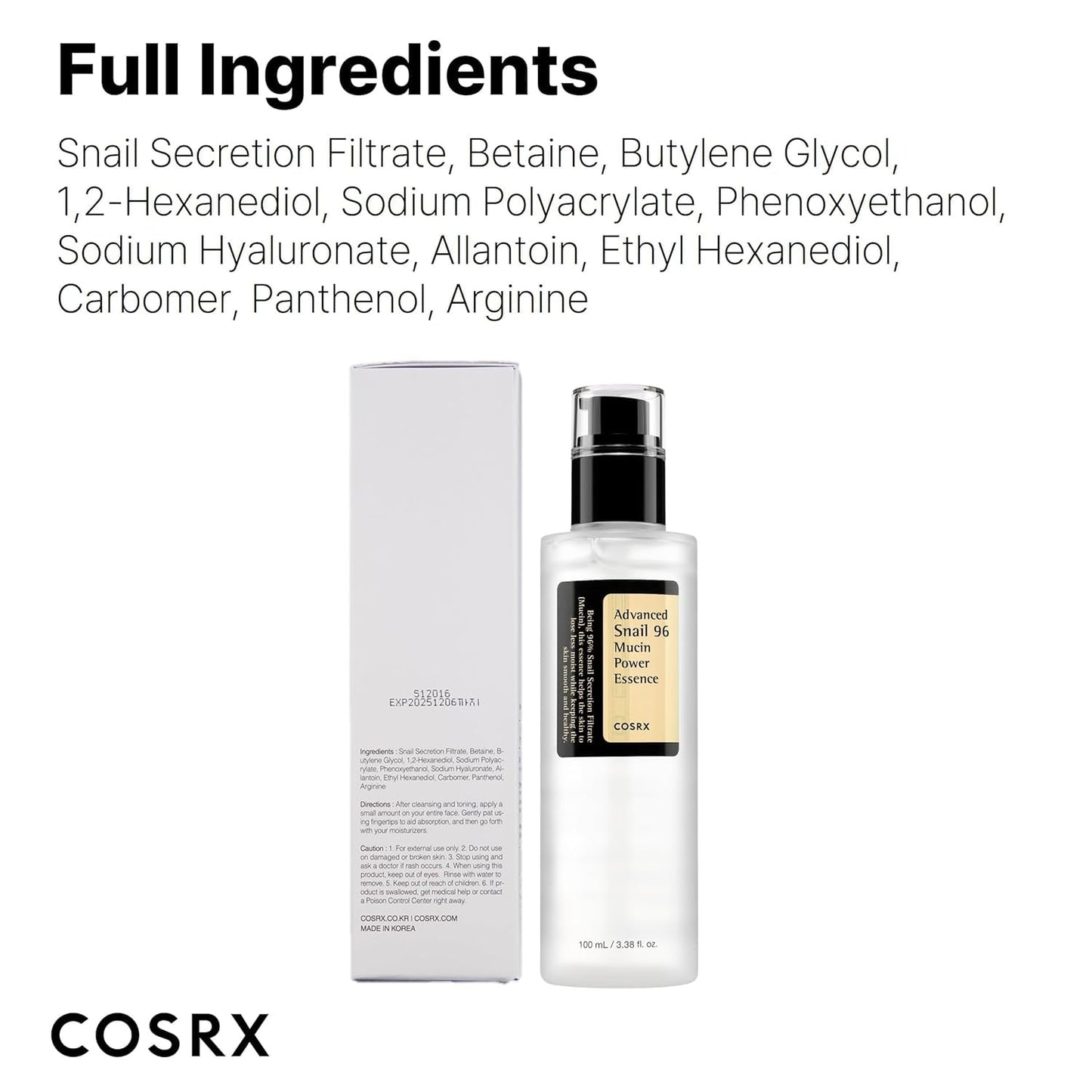 COSRX Snail Mucin Repairing Serum 100ml, Hydrating Serum for Face with Snail Secretion - Maple Wellness Supplements