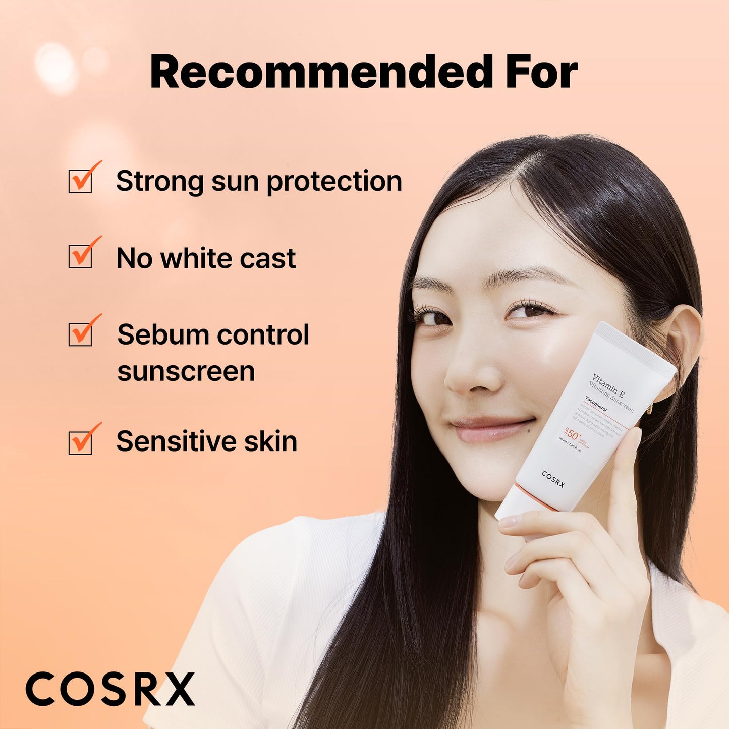 COSRX Vitamin E Vitalizing Sunscreen,SPF 50 Broad Spectrum Face Sunscreen, Lightweight - Maple Wellness Supplements