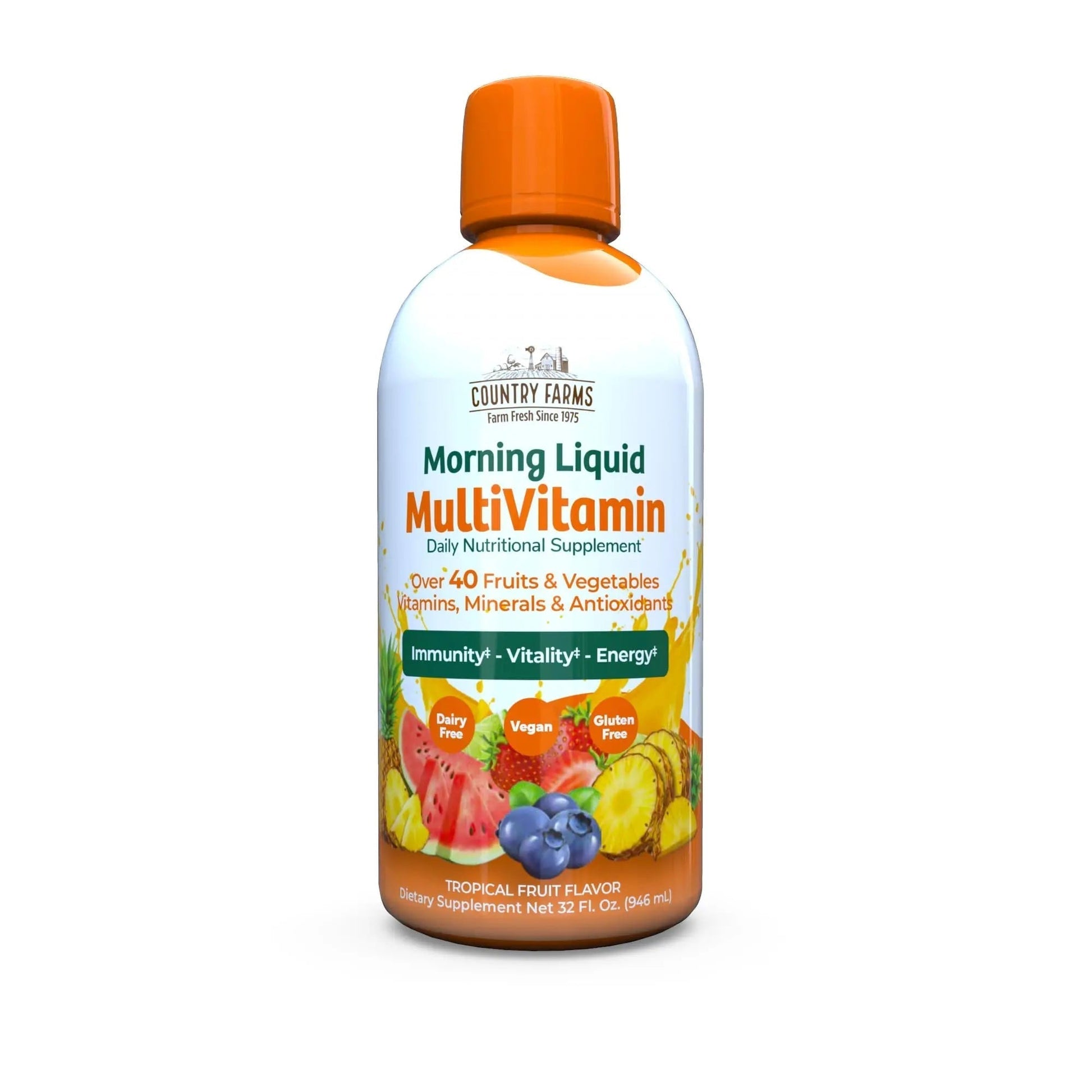 Country Farms Liquid Multivitamin, Vitamins and Minerals for Immune Support and Energy, Herbal Blend, Vegan - Maple Wellness Supplements