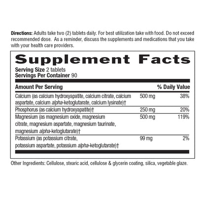 Country Life Target Mins - Calcium Magnesium Potassium Bone & Heart Health Supplement, 1000mg Calcium, 500mg Magnesium, Supports Calcium Utilization - Maple Wellness Supplements