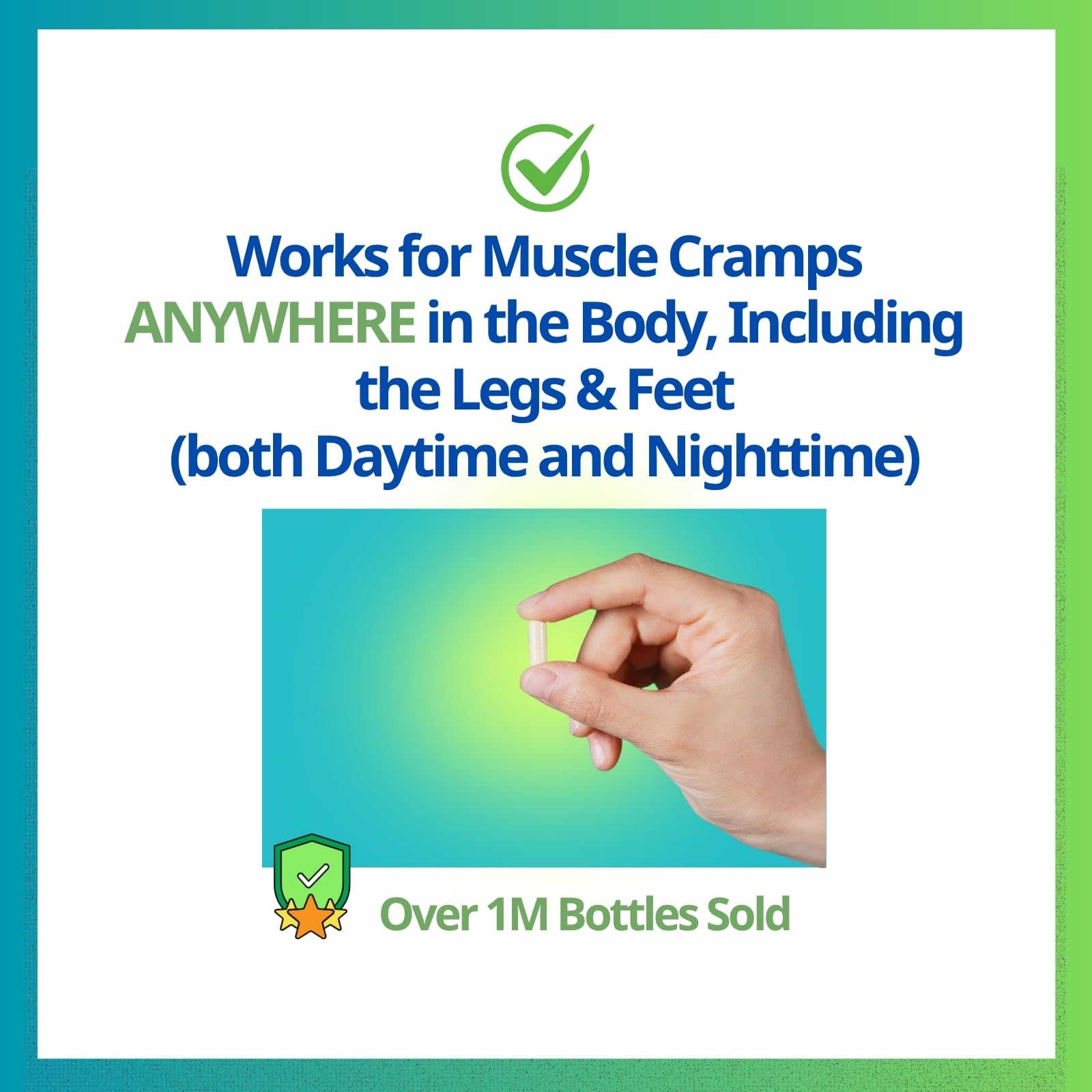 Cramp Defense® Leg Cramps Pills, Relief for All Muscle Cramps, Day and Night. Magnesium Supplement Capsules, 3-6 Month Supply. Non-Laxative - Maple Wellness Supplements