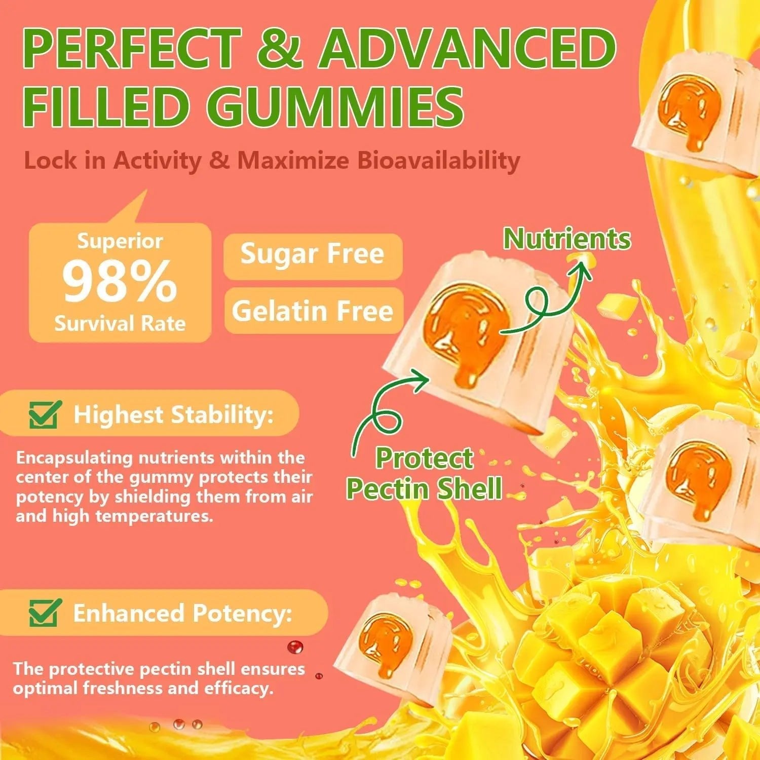 Crasye Probiotic Kombucha Gummies Sugar Free Prebiotic Postbiotic Probiotics Gummy for Women and Men Bloating Gut Health Immune and Digestive Support - 60 Gummies - 30 Servings - Maple Wellness Supplements