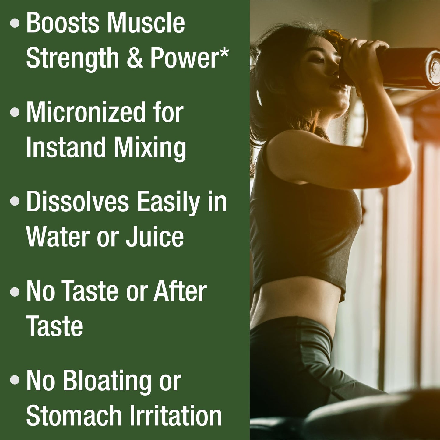 Creapure Creatine Monohydrate Powder. Ultra High Purity German Made Creatine with Nothing Else Added at All. Pure and Unflavored for Men & Women. - Maple Wellness Supplements