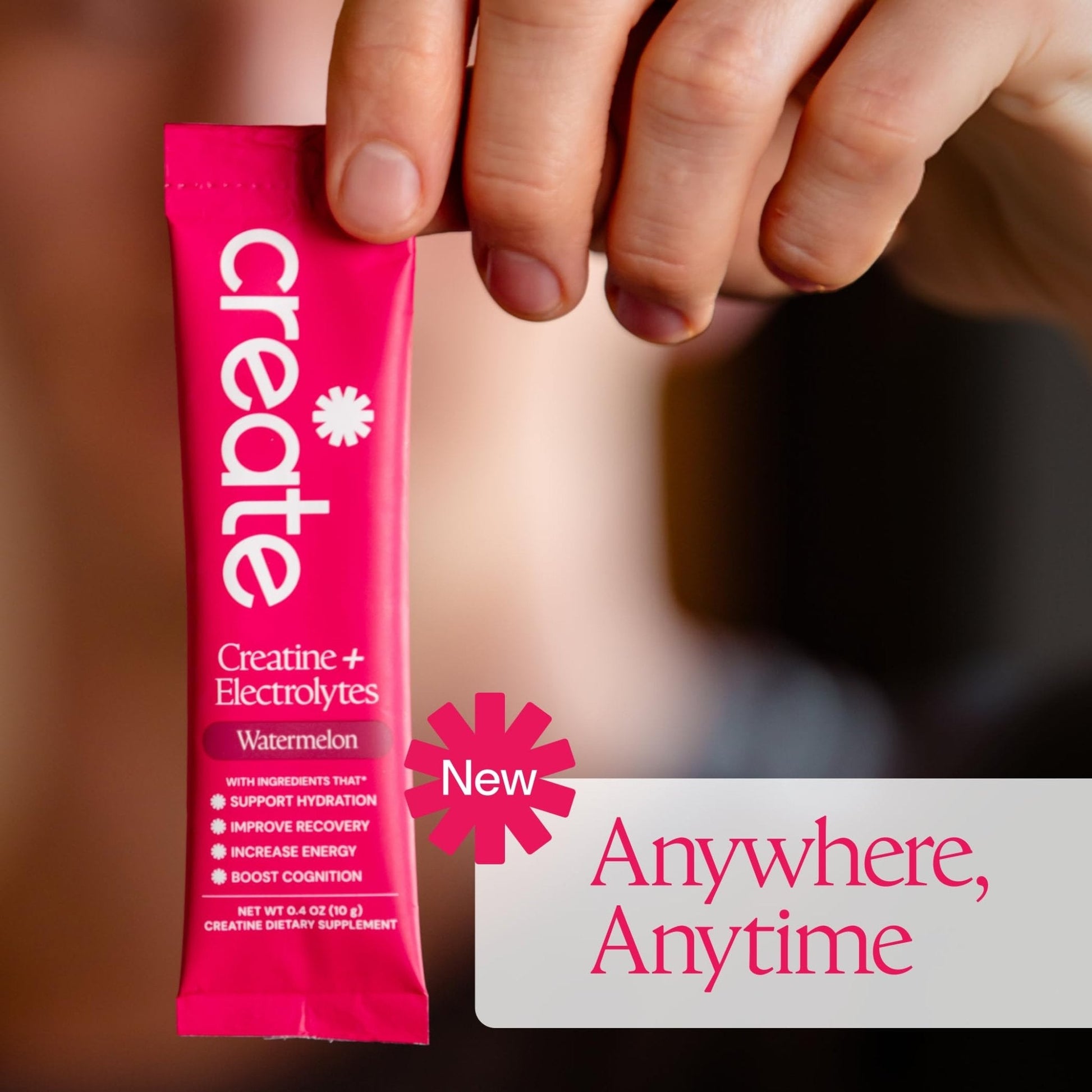 Create Creatine + Electrolytes Mix - Creatine Monohydrate Stick Packs, Supports Energy - Maple Wellness Supplements