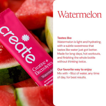 Create Creatine + Electrolytes Mix - Creatine Monohydrate Stick Packs, Supports Energy - Maple Wellness Supplements
