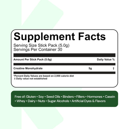Create Creatine Monohydrate Powder - Creatine Travel Packets, Made with Creapure, 3rd Party Tested & NSF Certified for Sport, 30 Stick Packs, Unflavored - Maple Wellness Supplements