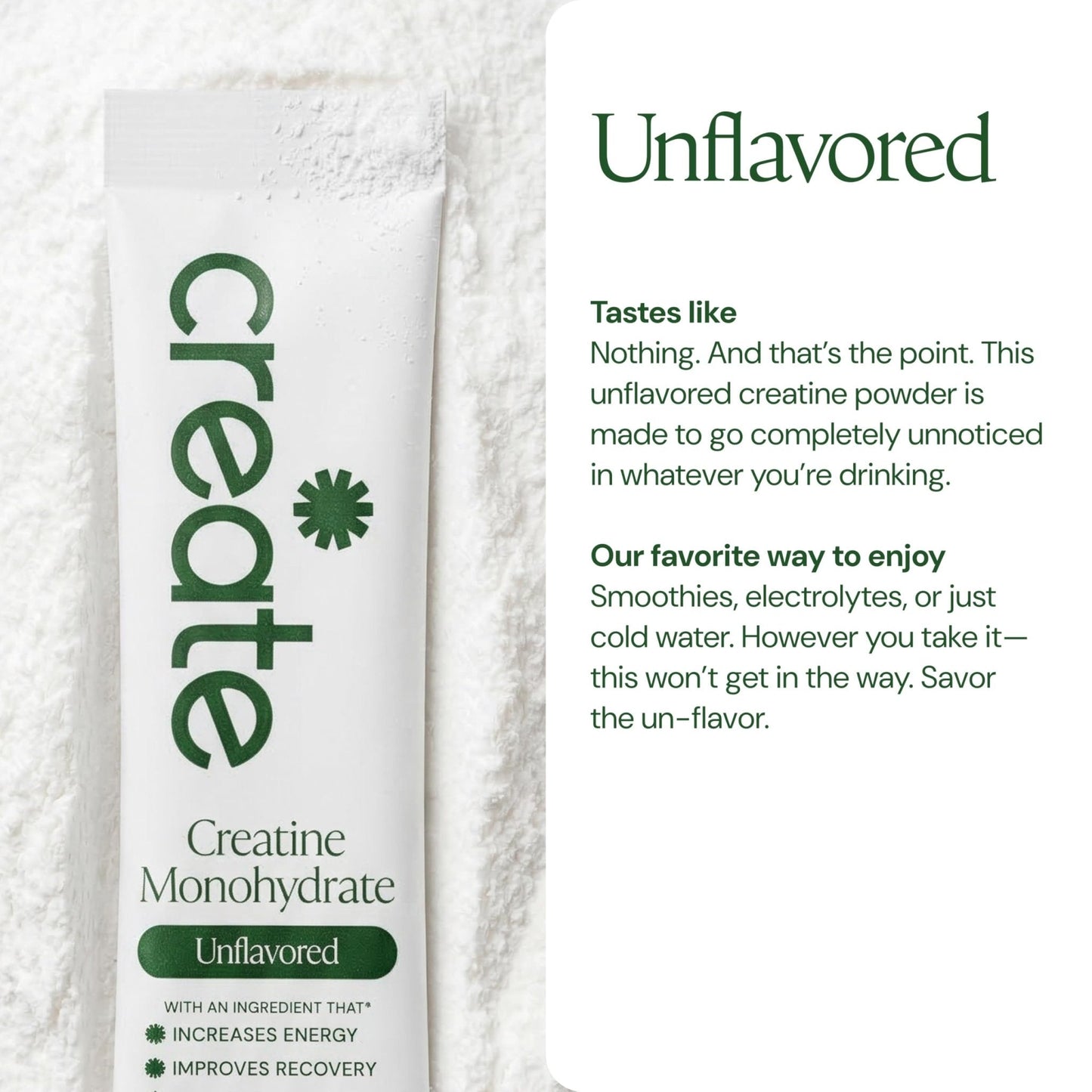 Create Creatine Monohydrate Powder - Creatine Travel Packets, Made with Creapure, 3rd Party Tested & NSF Certified for Sport, 30 Stick Packs, Unflavored - Maple Wellness Supplements