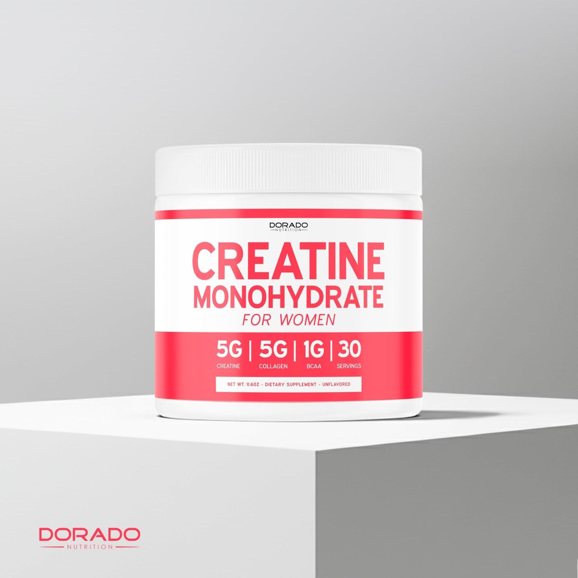 Creatine for Women | Creatine Monohydrate Powder 5G + 5000mg Collagen + 1000mg BCAA 2:1:1 Powder (30 Serving) Support Glutes, Lean Muscles, Recovery, Energy & Stamina Non-GMO, Gluten Free - USA Made - Maple Wellness Supplements
