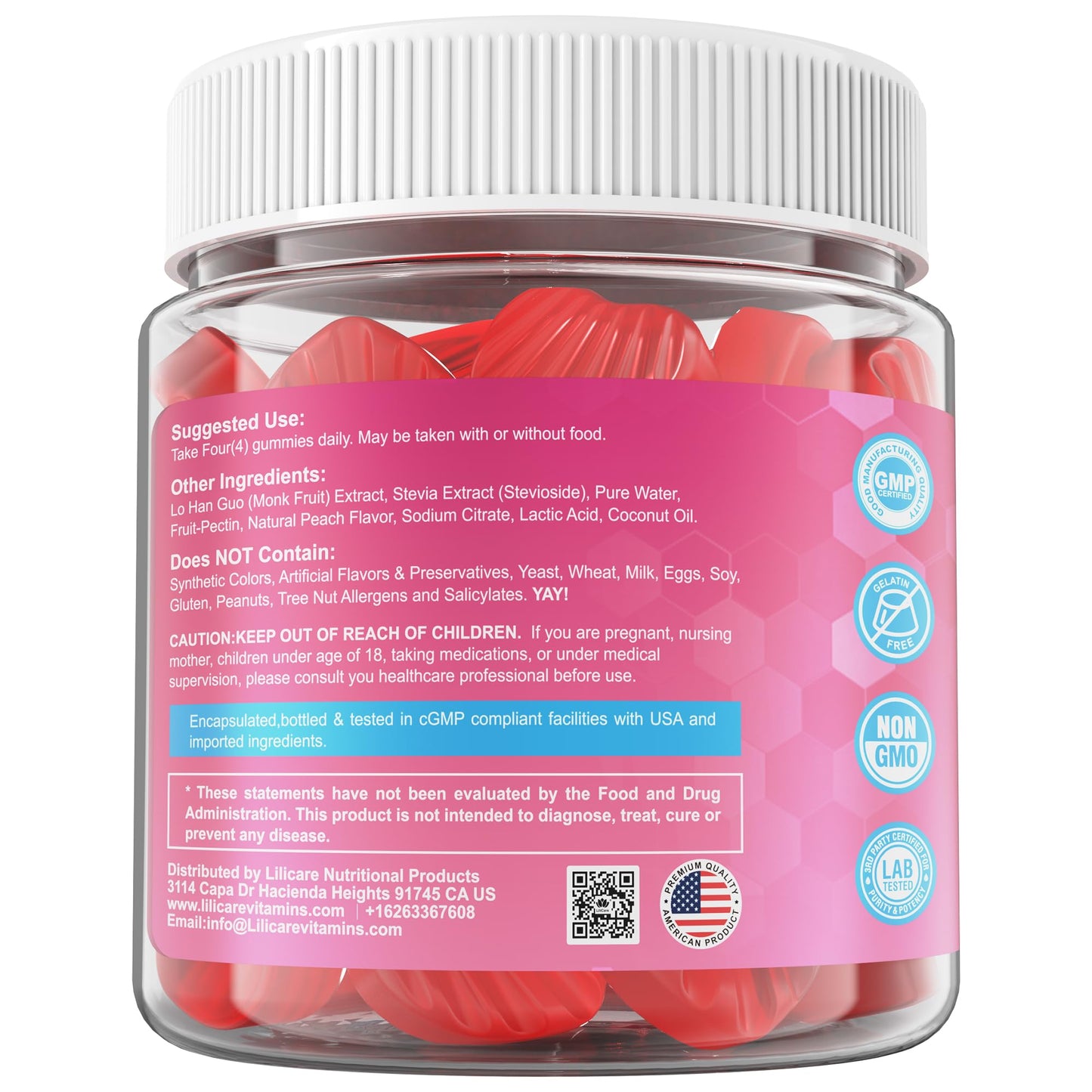 Creatine for Women Gummies, Micronized Creatine Monohydrate + Myo-Inositol, Collagen Peptides, BCAAs, Hyaluronic Acid, Vitamin B6 B12, Zinc for Enërgy, Föcus, Hörmonal Balance, Sugar Free, 120 Counts - Maple Wellness Supplements