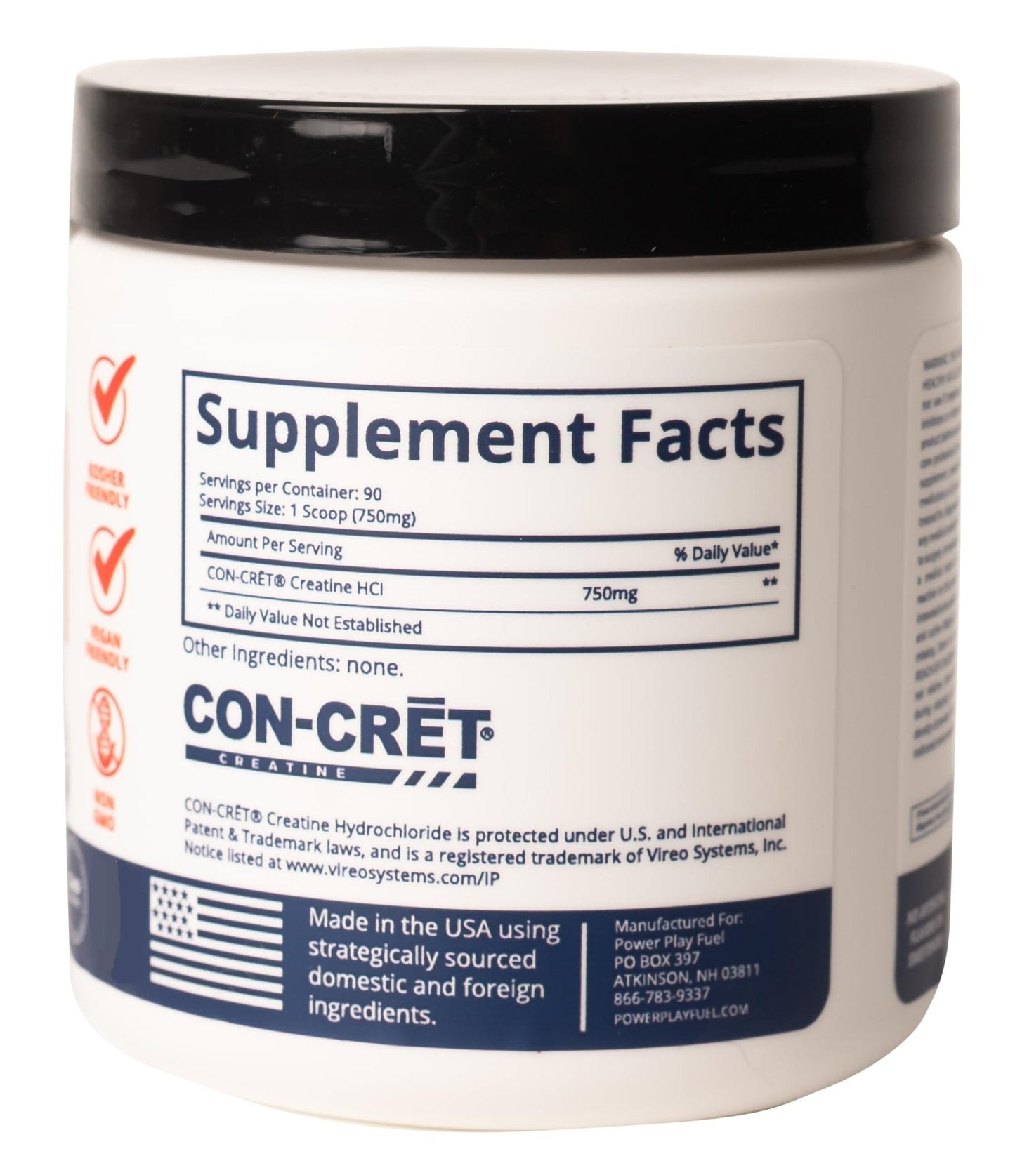 CREATINE HCl Powder for Men and Women, Muscle Strength, Brain Performance, Heart Health & Immune Support - Raw Tart Taste, 90 Servings - Maple Wellness Supplements