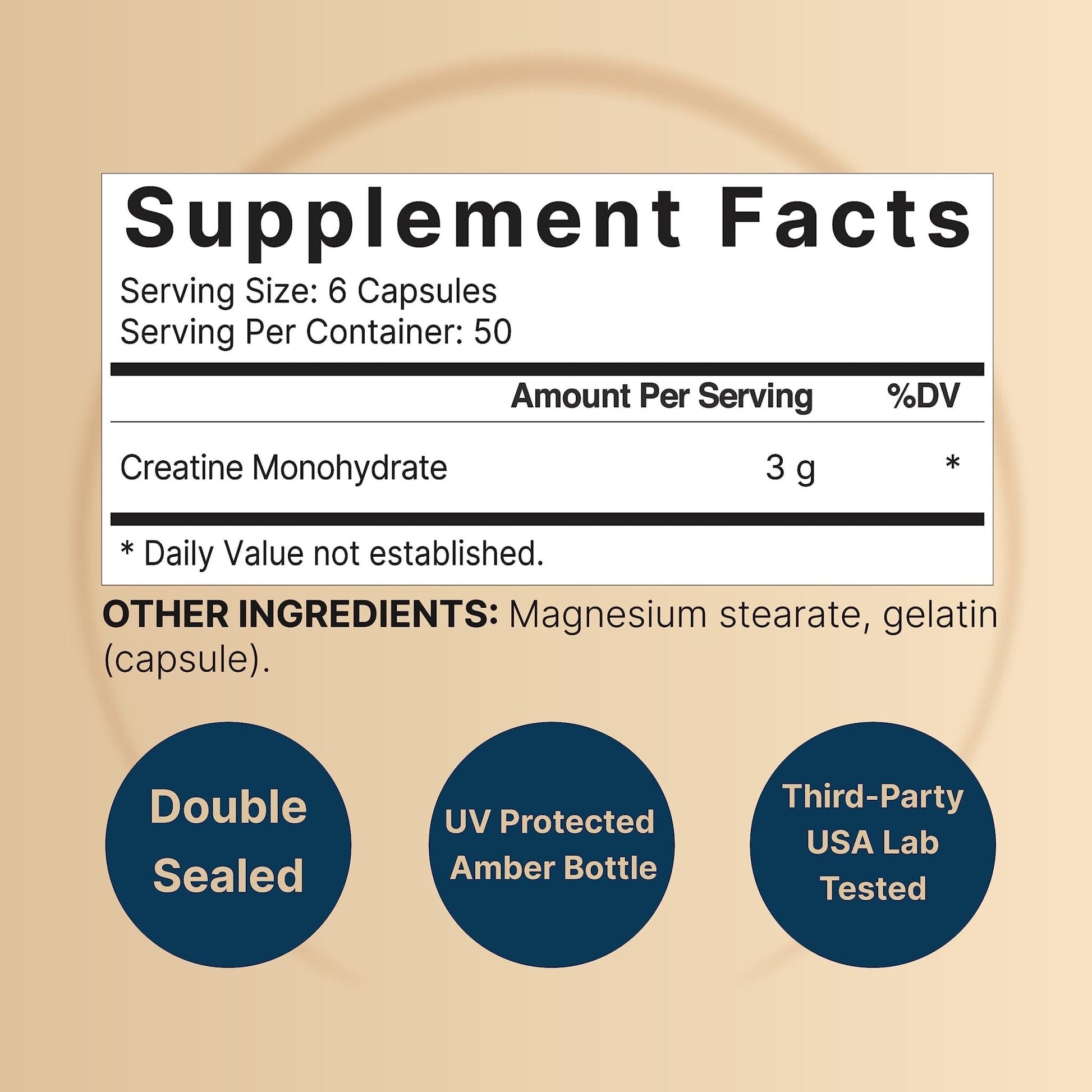 Creatine Monohydrate Capsules 3,000mg Per Serving, 300 Count | Micronized, Unflavored Creatine Pills | Pre-Workout & Muscle Strength Support | Easy to Swallow, Filler-Free | 50 Servings - Maple Wellness Supplements