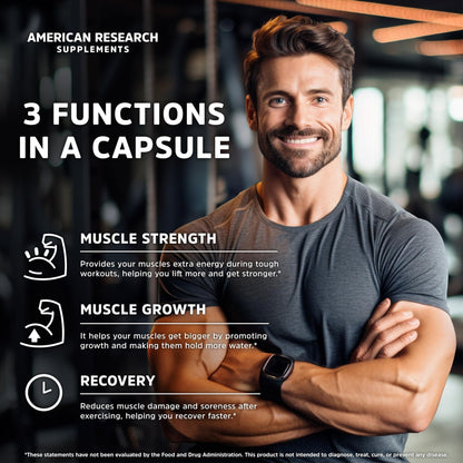 Creatine Monohydrate Capsules 5G | 60 Servings | Vegan | 4 Caps per Serving | Micronized Creatine Pills 5000mg | 240 Capsules | Creatine Pills For Men & Women - Maple Wellness Supplements